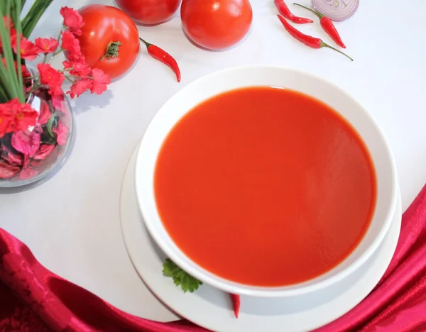 Sopa de tomate — Fotografia de Stock