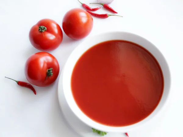 Sopa de tomate — Fotografia de Stock