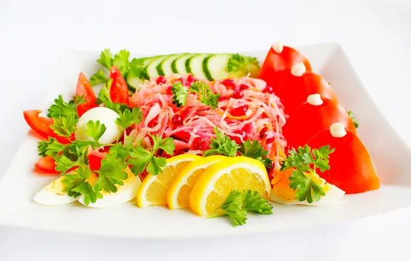 Salad with cabbage and cowberries — Stock Photo, Image