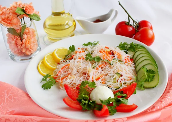 Salad with funchoza — Stock Photo, Image