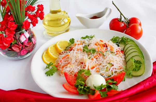 Salad with funchoza — Stock Photo, Image