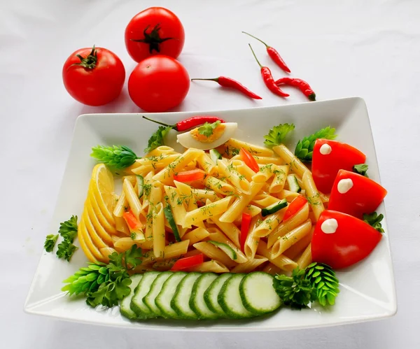 Vermicelli and vegetables — Stock Photo, Image