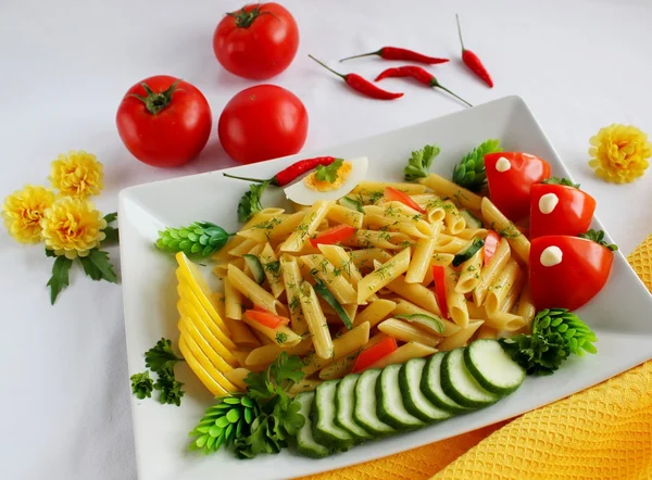 Vermicelli and vegetables — Stock Photo, Image