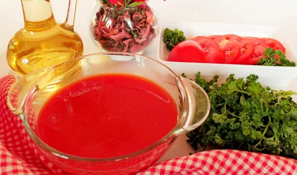 Sopa de tomate — Fotografia de Stock