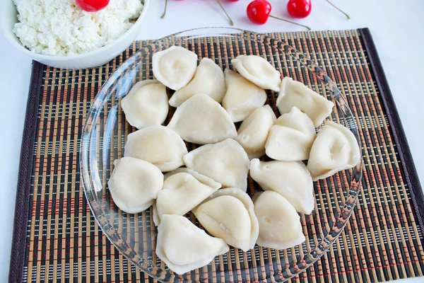 Vareniks with curd — Stock Photo, Image