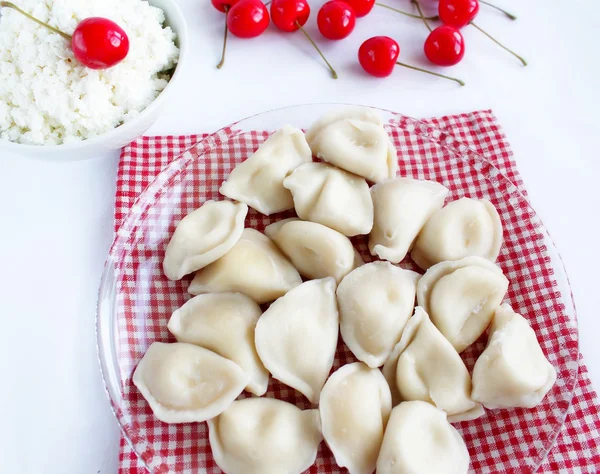 Vareniks with curd — Stock Photo, Image