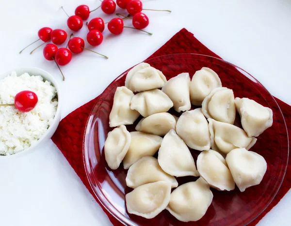 Vareniks with curd — Stock Photo, Image