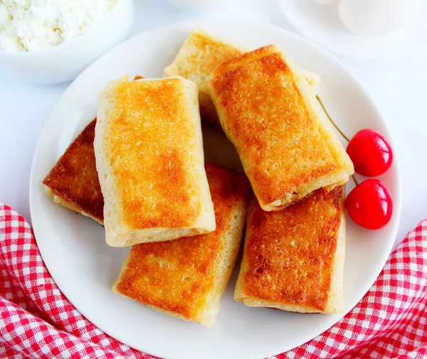 Pancakes with curd — Stock Photo, Image