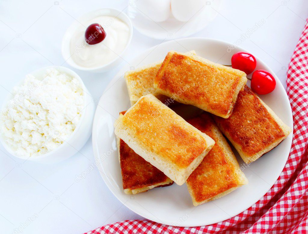 Pancakes with curd