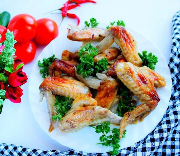 Ali di pollo arrosto — Foto Stock