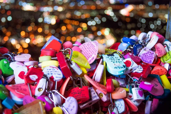 Seoul South Korea Oct 2019 Love Padlocks Seoul Tower Locks — 图库照片