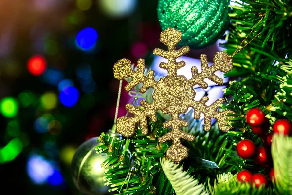 Árbol Navidad Decoraciones Luces — Foto de Stock