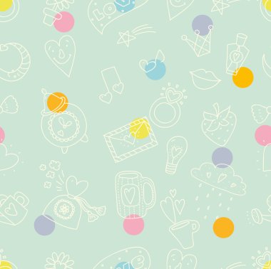 tatlı aşk seamless modeli.