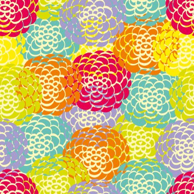 Dekoratif seamless modeli ile parlak renkler
