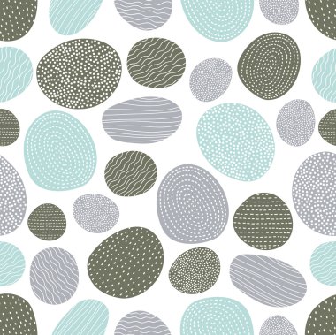 Decorative vector seamless pattern with stones.