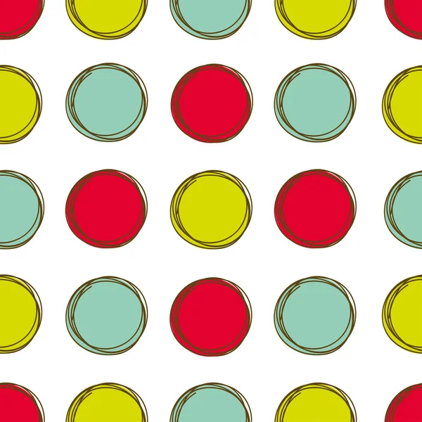 Naadloze patroon, polka dot stof — Stockvector