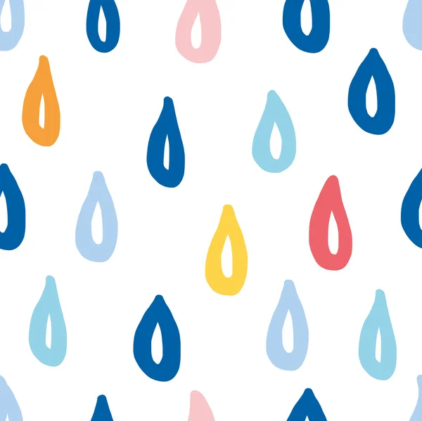 Des gouttes de pluie multicolores . — Image vectorielle