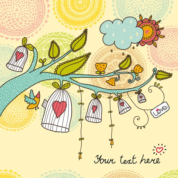 Cartão postal querido sobre amor — Vetor de Stock