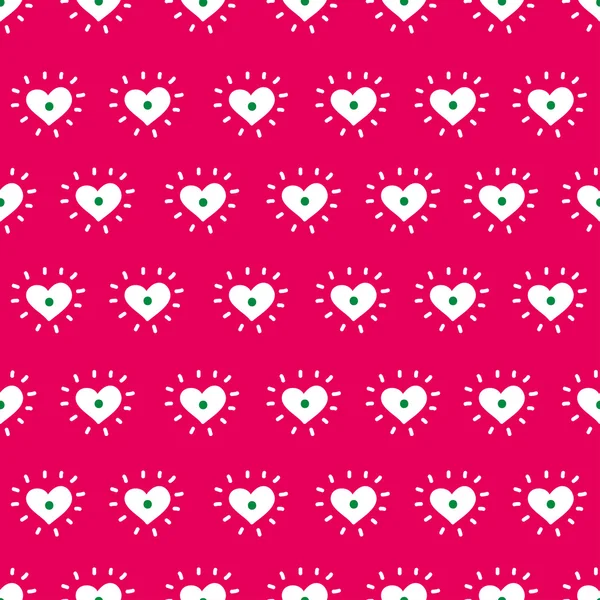 Romantic seamless pattern with hearts — Stock Vector