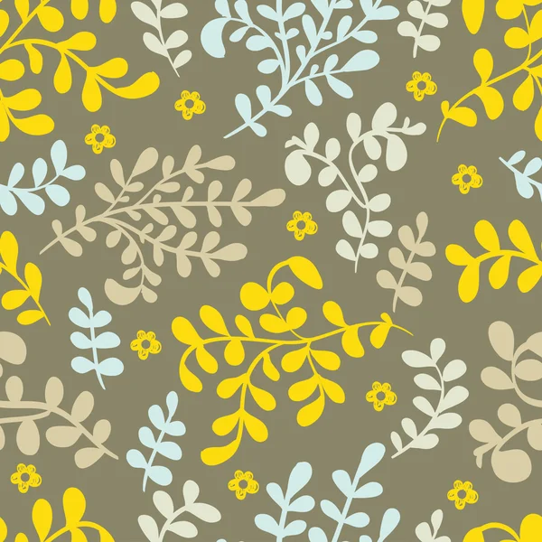 Ornate seamless pattern with the leaves — Stock Vector