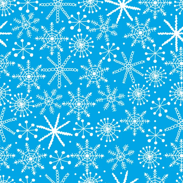 Motif sans couture de Noël avec flocons de neige. — Image vectorielle