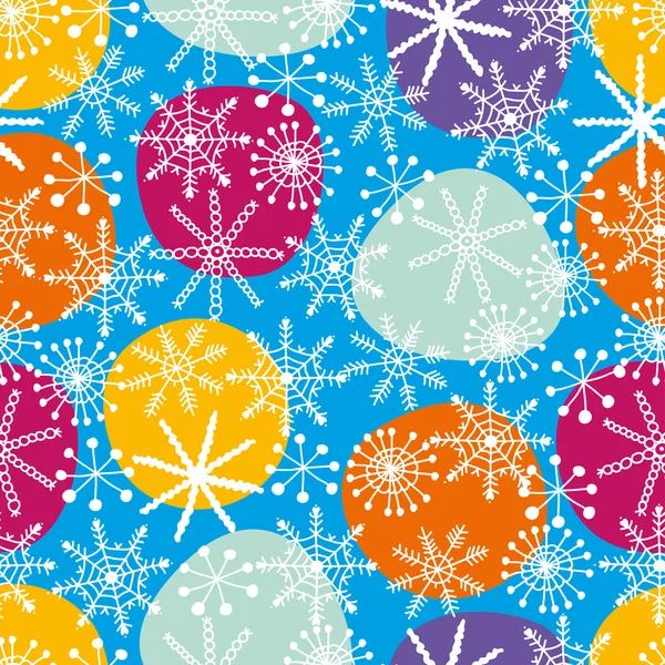 Motif sans couture de Noël avec flocons de neige. — Image vectorielle