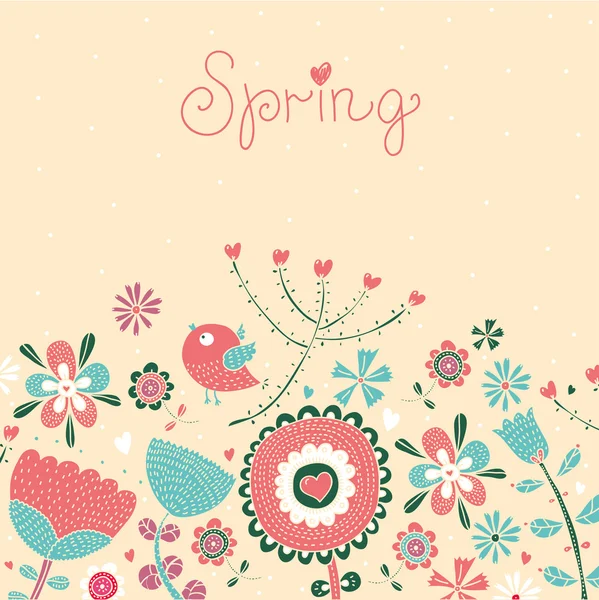 Cartolina di primavera . — Vettoriale Stock