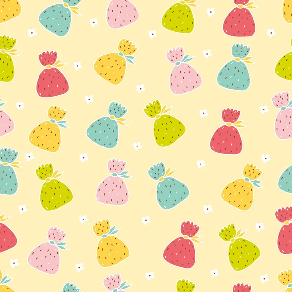 Cute seamless pattern with sweets. — Stock Vector