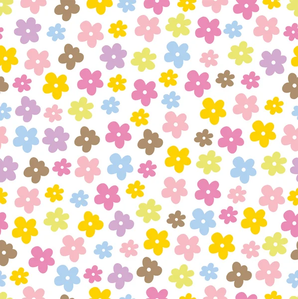 Cute seamless pattern with flowers. — Stock Vector