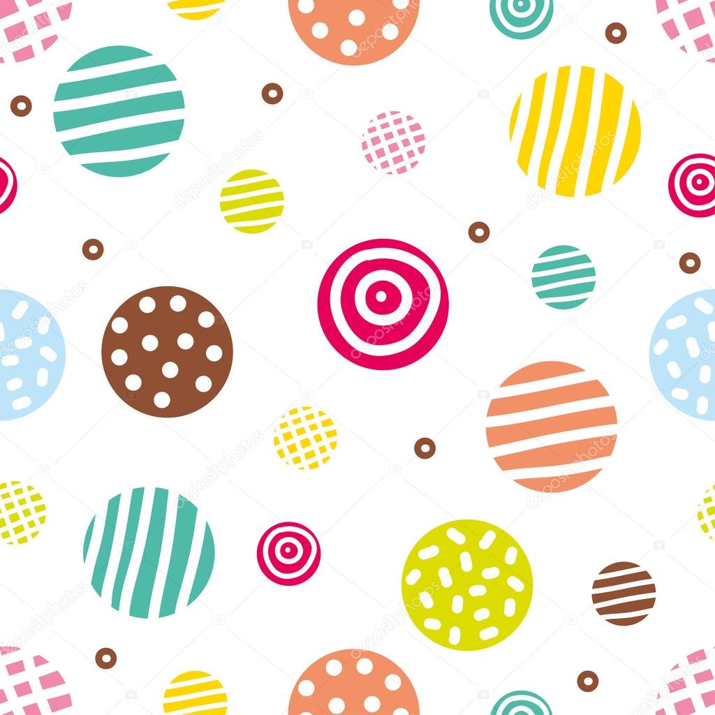 Seamless pattern with the buttons