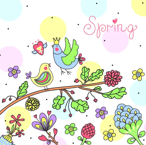 Niedlichen Frühling Hintergrund — Stockvektor