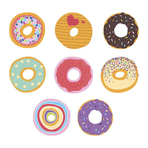 Donuts. — Stock Vector