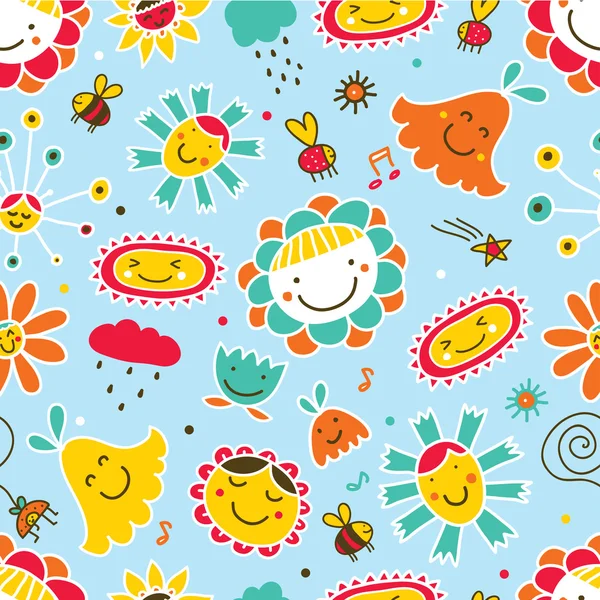 Flowers Seamless pattern. — Stock Vector