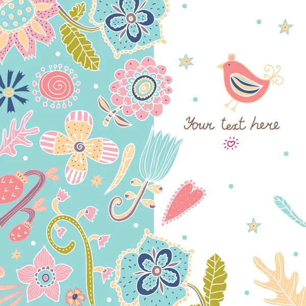 Lente briefkaart. — Stockvector