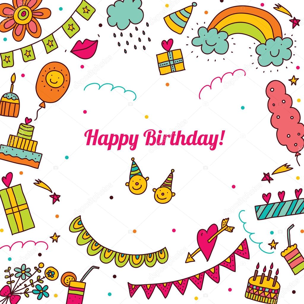 Happy birthday card with place for text