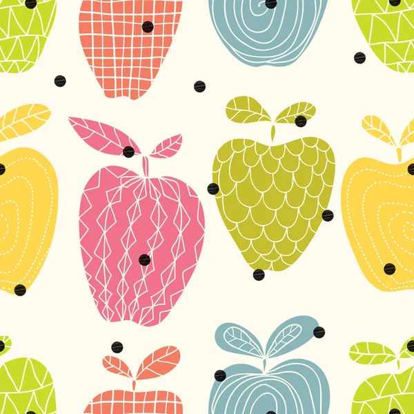 Modèle de pommes colorées — Image vectorielle