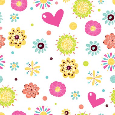 Kalpler ve çiçekler ile doku