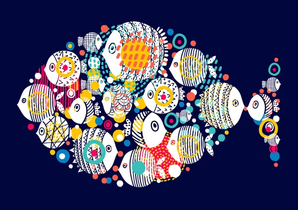 Büyük balık. Şirin balık posteri. Balıklı motif. Aşk!