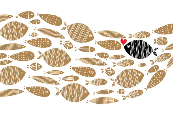 ปลาท โปสเตอร ทางทะเลของเวกเตอร — ภาพเวกเตอร์สต็อก