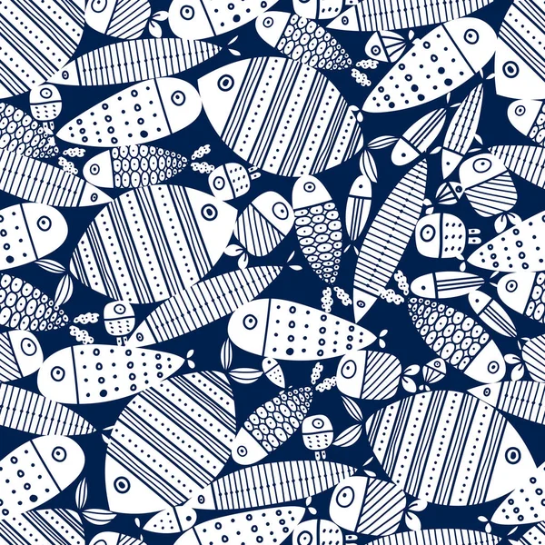 Cute fish. Kids background. Seamless pattern. Can be used in textile industry, paper, background, scrapbooking.