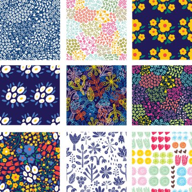 Klasik renksiz, dikişsiz çiçek desenleri. Dijital kağıtlar. Sonu gelmeyen desen seramik fayans, duvar kağıdı, muşamba, tekstil, web sayfası arka planı için kullanılabilir.