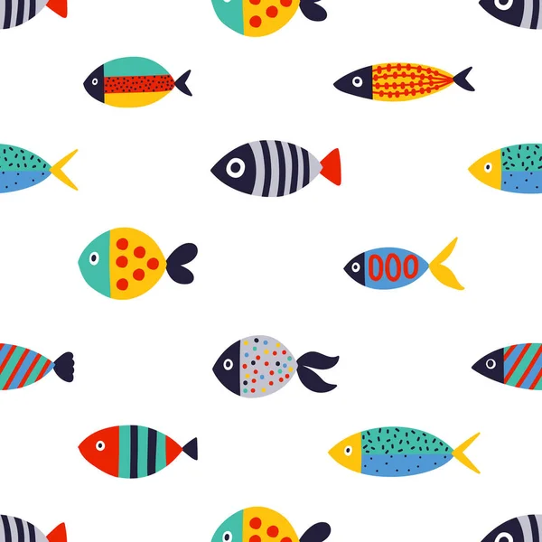 ปลาท ประว ปแบบท รอยต สามารถใช ในอ ตสาหกรรมส งทอ กระดาษ นหล — ภาพเวกเตอร์สต็อก