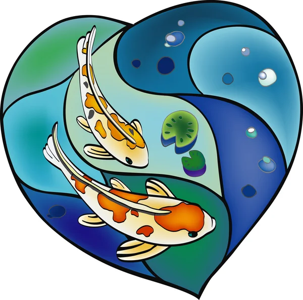 kalp şeklinde gölde sazan