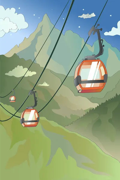 çizgi film Dağı teleferik