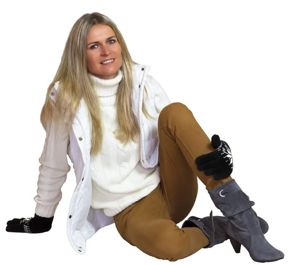 kış giysileri içinde bir kadın