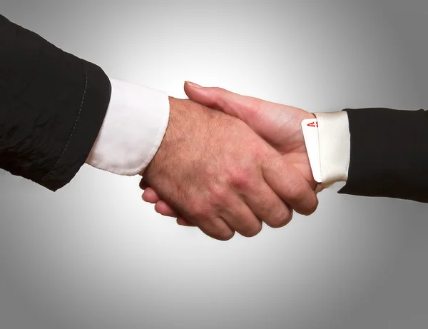 bir kadın ve bir erkek arasındaki el sallamak