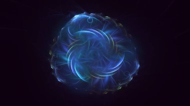 3B soyut yuvarlak ışık arkaplanı oluşturma