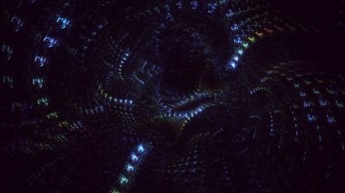 3D görüntüleme soyut mavi teknoloji fraktal arkaplan