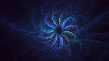 3D görüntüleme soyut mavi teknoloji fraktal arkaplan