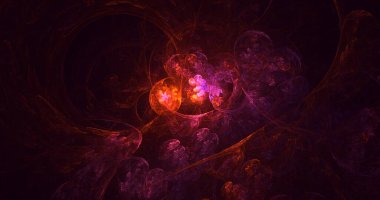 3B soyut renkli fraktal ışık arkaplanı oluşturma